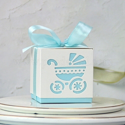 Полая коляска bb автомобиль перевозки коробка конфет свадьба подарки с лентами, вода, 6x6x6 см