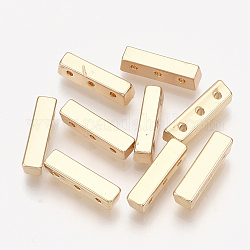 Legierung Multi-Strang-Verbinder, Würfel, Licht Gold, 16x4x4 mm, Bohrung: 1.2 mm