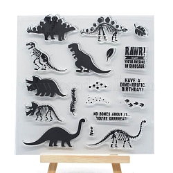 Пластиковые штампы динозавров, для diy scrapbooking, фотоальбом декоративный, изготовление карт, прозрачные, 140x140 мм