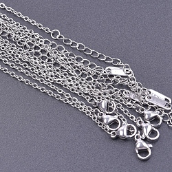 304 acero inoxidable collar de cadena de cable, color acero inoxidable, 15.75 pulgada (40 cm), amplia: 2 mm