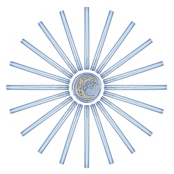 Bâtons de cire à cacheter, pour timbre de sceau de cire vintage rétro, bleu acier clair, 135x11x11mm