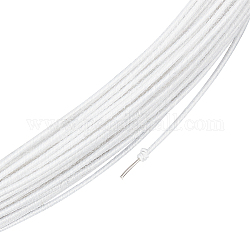 Eisendraht, mit Baumwolle beschichtet, weiß, 20 Gauge, 0.8 mm, ca. 65.62 Fuß (20m)/Bündel