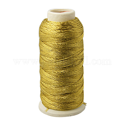 Metallic Thread, Embroidery Thread, 3-Ply, Gold, 0.4mm, about 1093.61 yards(1000m)/roll