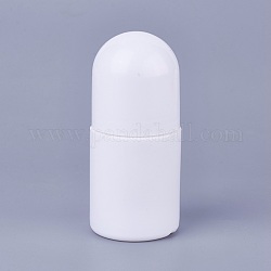 30 ml leere Rollerball-Flaschen aus PE-Kunststoff für ätherische Öle, mit Schraubdeckel, weiß, 3.9x8.45 cm, Kapazität: 30 ml (1.01 fl. oz)