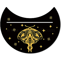 Porte-cartes de tarot en bois, fournitures de sorcellerie, forme de lune, papillon, 100x130mm