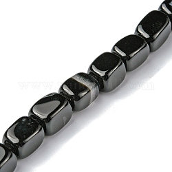 Natürliche schwarze Achat Perlen Stränge, Würfel, 8.5~11x7.5~9x7.5~9 mm, Bohrung: 1.2 mm, ca. 20 Stk. / Strang, 7.72~8.74 Zoll (19.6~22.2 cm)