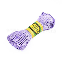 Polyester Rattail Satinschnur, zum chinesischen knoten, Schmuckherstellung, Pflaume, 2 mm, ca. 21.87 Yard (20m)/Bündel, 6 Bundles / bag