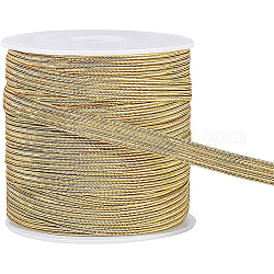 Benecreat corde elastiche piatte in nylon, per accessori fai da te, con 1 bobina di plastica vuota, goldenrod, 6mm, circa 25.15~27.34 iarde (23~25 m)/rotolo