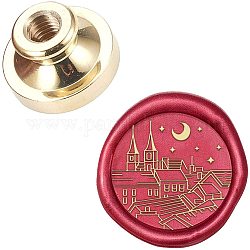 CRASPIRE Wax Seal Stamp Head City Removable Sealing Brass Stamp Head for Creative Gift Envelopes Invitations Cards Decoration