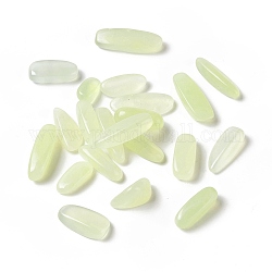 Nouvelles perles de jade naturelles, pas de trous / non percés, pépites, 16~33x8~12x6~8.5mm, environ 150 pcs/500 g