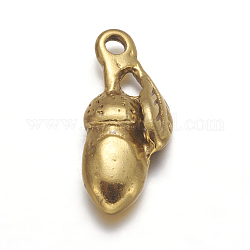 Metal Alloy Pendants, Lead Free and Cadmium Free, Acorns, Antique Golden, 16x6x5mm, hole: 2mm