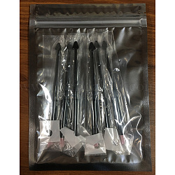 Lima de uñas removedor de cutícula recortadora tampón pluma de pedicura, bolígrafo para pulir uñas, herramientas de lima de uñas de lijado de piedra, negro, 12.3x8.5mm, 6 PC / sistema