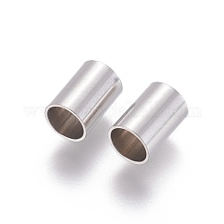 Perlas de tubo de 304 acero inoxidable, color acero inoxidable, 8.5x6mm, agujero: 5 mm