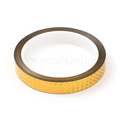 レーザー輝くペットプラスチックスクラップブックの装飾的なマスキングテープ  ゴールド  0.59インチ（15mm）  50 m /ロール