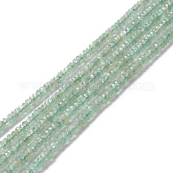 Fili di perline di cianite verde naturale di grado aa, sfaccettato, rotondo e piatto, 4mm, Foro: 0.6 mm, circa 171pcs/filo, 15.16 pollice (38.5 cm)