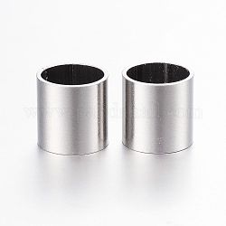 Perlas de tubo de 304 acero inoxidable, color acero inoxidable, 8x8mm, agujero: 7 mm