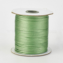Cordón de poliéster encerado coreano ecológico, verde mar oscuro, 1.5mm, alrededor de 169.51~174.98 yarda (155~160 m) / rollo