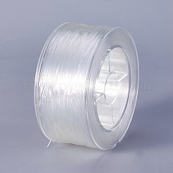 Round Elastic Crystal Thread, White, 0.8mm, about 70m/roll
