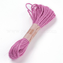 Cordón de yute, cuerda de yute, hilo de yute, para la fabricación de la joya, 3 capa, violeta, 2mm, 10 yardas / paquete, 30 pie / paquete