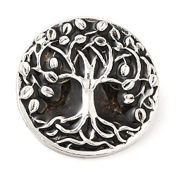Brosche mit Tier-Emaille-Sicherheitsnadel, Brosche aus antiker Silberlegierung für Rucksackkleidung, Baum des Lebens, 29x2.5 mm