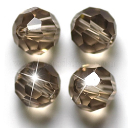 Abalorios de cristal austriaco de imitación, aaa grado, facetas (32 facetas), redondo, gris, 10mm, agujero: 0.9~1 mm