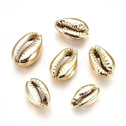 Perle di conchiglia elettrolitiche naturali, conchiglie, oro, 15~20x10~12x5~6mm, Foro: 12~14x2~3 mm