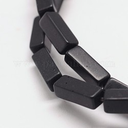 Sintetico turchese tinto rettangolo perlina filo, nero, 12x4x4mm, Foro: 1 mm, circa 33pcs/filo, 15.3 pollice