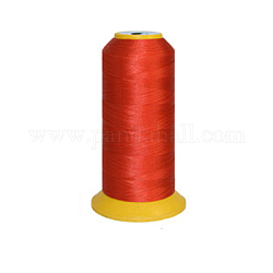 150d / 2 Maschinenstickgarn, Nylon Nähgarn, elastischen Faden, orange rot, 12x6.4 cm, ungefähr 2200 m / Rolle