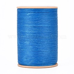 Плоская вощеная нить, микро шнур макраме, для шитья кожи, Плут синий, 0.8 мм, около 109.36 ярда (100 м) / рулон