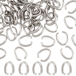 Sunnyclue 1 scatola 100 pezzi anelli di salto aperti anelli di salto ovali 304 anelli di salto in acciaio inossidabile pinch bails anelli di collegamento connettori di gioielli anelli di catena di salto all'ingrosso per la creazione di gioielli accessori fai da te