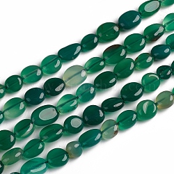 Natural Agate Beads Strands, Tumbled Stone, Dyed & Heated, Nuggets, 10~15x7.5~11.5x7.5~12.5mm, Hole: 1mm, about 36pcs/Strand, 15.67 inch(39.8 cm)