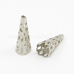 Perle de fer de cônes, platine, 22x8.5mm, Trou: 2mm