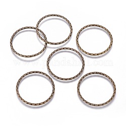 Anelli di collegamento sitle tibetano, cadmio & nichel &piombo libero, bronzo antico, anello, misura:circa37.5mm di diametro, 33.5mm diametro interno , 2 mm di spessore, 450pcs/1000g