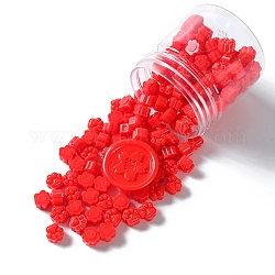 Particelle di ceralacca con impronta di zampa, per timbro sigillo retrò, rosso, 9.5x8.5x6mm