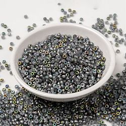 Perles rocailles miyuki rondes, Perles de rocaille japonais, (rr4557) vitrail mat, 8/0, 3mm, Trou: 1mm, environ 422~455 pcs/10 g