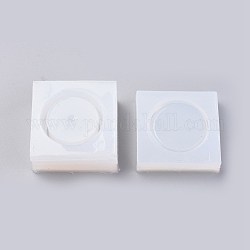 Stampi per scatole di conservazione in silicone alimentare, stampi per colata di resina, per resina uv, creazione di gioielli in resina epossidica, bianco, 39x39x9~18mm, interna: 28 mm, 2 pc / set