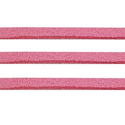 Pink Tone Suede Cord, Faux Suede Lace, about 1m long, 2.5mm wide, about 1.4mm thick, 1m/Strand