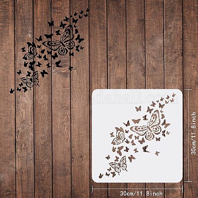 Wholesale FINGERINSPIRE Butterfly Stencil 30x30cm Reusable Flying Butterfly Drawing  Stencils Butterfly Tree Pattern Drawing Decoration Stencil for Painting on  Wall 