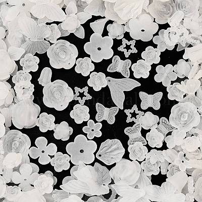 Smerigliato perline acriliche trasparenti&nbsp;OACR-U006-03A-1