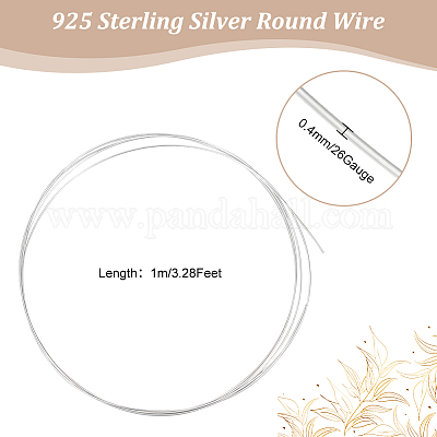 1 m 925 Sterlingsilberdraht&nbsp;STER-BBC0002-12-1