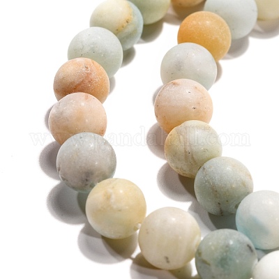 Brins de perles d'amazonite de fleurs naturelles&nbsp;X-G-G692-01F-8mm-1