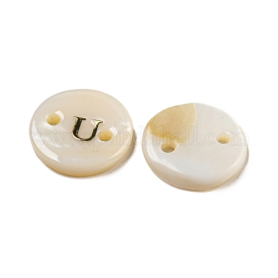 Bottoni di madreperla d'acqua dolce&nbsp;BUTT-Z001-01U-1