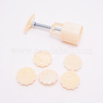 Stampo mooncake in plastica abs&nbsp;TOOL-WH0018-39-1
