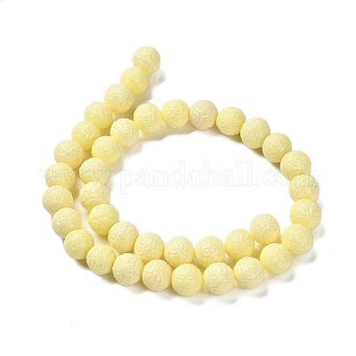 Perles sculptées en corail synthétique&nbsp;CORA-D034-03A-1