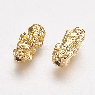 Feng Shui echte 24 Karat vergoldete Legierungsperlen&nbsp;X-PALLOY-L205-06C-1