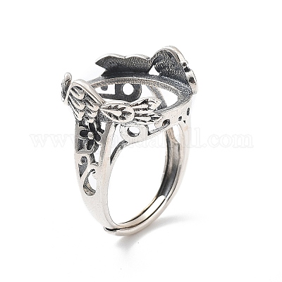925 componenti dell'anello regolabile in argento sterling&nbsp;STER-C011-04AS-1