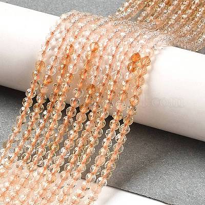 Brins de perles de citrine naturelle chauffées&nbsp;G-Q002-B04-01-1