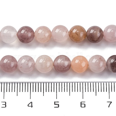 Brins de perles de quartz fraise violet naturel&nbsp;G-P530-B02-02-1