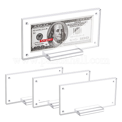 Chgcraft 3 imposta cornice trasparente per banconote da un dollaro cornice  per valuta acrilica cornice per