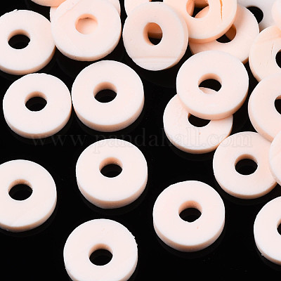 Wholesale Flat Round Eco-Friendly Handmade Polymer Clay Beads 